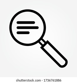 outline search text document icon vector