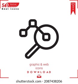 Outline searching icon. searching icon vector isolated on white background. Graphic design, material-design,  mobile application, logo, user interface. EPS 10 format vector