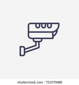 Outline security camera icon illustration vector symbol