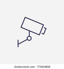 Outline security camera icon illustration vector symbol