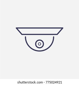 Outline security camera icon illustration vector symbol