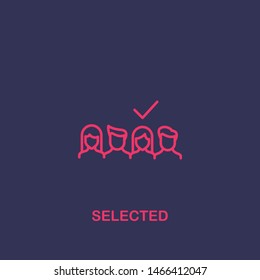 Outline selected icon.selected vector illustration. Symbol for web and mobile