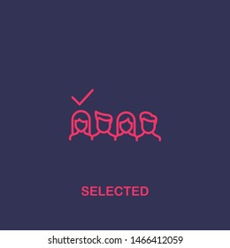 Outline selected icon.selected vector illustration. Symbol for web and mobile