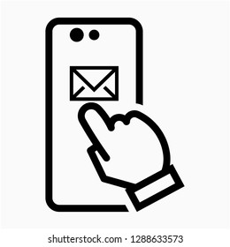 Outline Send email pixel perfect vector icon