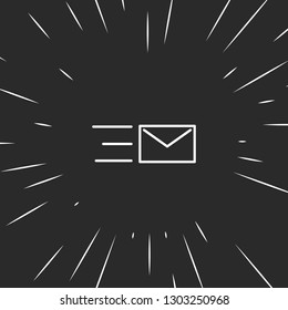 Outline send message icon illustration isolated vector sign symbol