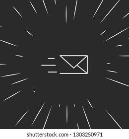 Outline send message icon illustration isolated vector sign symbol
