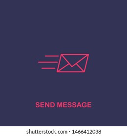 Outline send message icon.send message vector illustration. Symbol for web and mobile