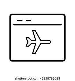 outline SEO flight mode vector icon illustration