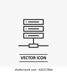 Outline server  icon illustration vector symbol