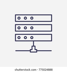 Outline server icon illustration vector symbol