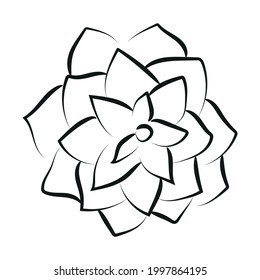 Outline set drawing of cone. Vector illustration.