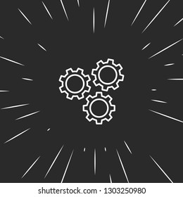 Outline setting icon illustration isolated vector sign symbol