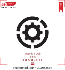 Outline settings Icon. settings icon vector isolated on white background. Graphic design, material-design, Best sellers 2022 icons, mobile application, UI UX design, EPS 10 format vector