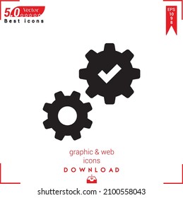 Outline settings Icon. settings icon vector isolated on white background. Graphic design, material-design, Best sellers 2022 icons, mobile application, UI UX design, EPS 10 format vector