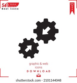 Outline settings Icon. settings icon vector isolated on white background. Graphic design, material-design, Best sellers 2022 icons, mobile application, UI UX design, EPS 10 format vector