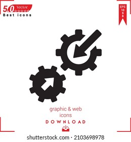 Outline settings Icon. settings icon vector isolated on white background. Graphic design, material-design, Best sellers 2022 icons, mobile application, UI UX design, EPS 10 format vector