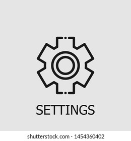 Outline settings vector icon. Settings illustration for web, mobile apps, design. Settings vector symbol.