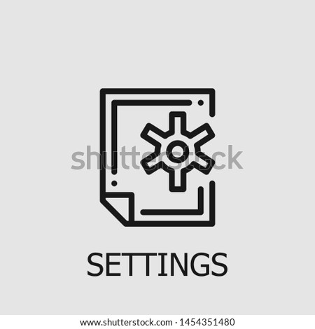 Outline settings vector icon. Settings illustration for web, mobile apps, design. Settings vector symbol.