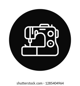 Outline Sewing machine icon vector isolated on white background. Modern, linear vector sign for mobile app and web design.