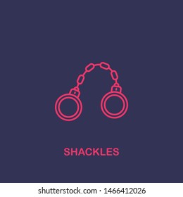 Outline shackles icon.shackles vector illustration. Symbol for web and mobile