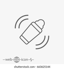 outline shaker cocktail vector icon