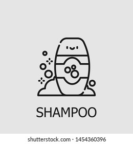 Outline shampoo vector icon. Shampoo illustration for web, mobile apps, design. Shampoo vector symbol.