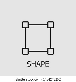 Outline shape vector icon. Shape illustration for web, mobile apps, design. Shape vector symbol.