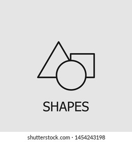 Outline shapes vector icon. Shapes illustration for web, mobile apps, design. Shapes vector symbol.