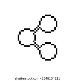 outline share button pixel art