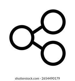 Outline share icon to distribute, send, or spread content