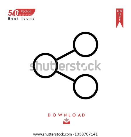 Outline share Icon. share icon vector isolated on white background. Graphic design, material-design, Best sellerr icons, mobile application, UI / UX design, EPS 10 format vector