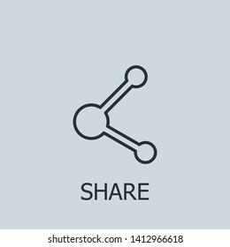 Outline share vector icon. Share illustration for web, mobile apps, design. Share vector symbol.