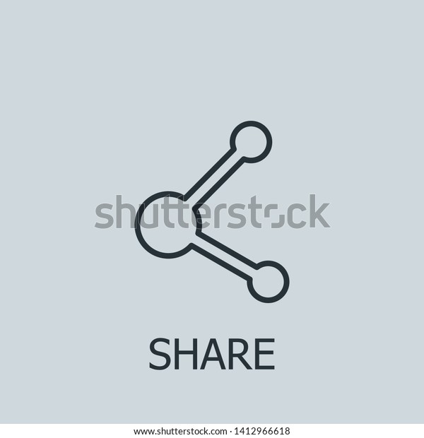 Outline share vector icon. Share\
illustration for web, mobile apps, design. Share vector\
symbol.