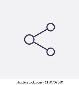 Outline sharing icon illustration,vector media sign symbol