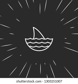 Outline shark icon illustration isolated vector sign symbol