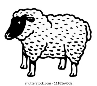 outline sheep icon