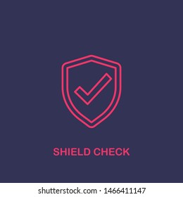 Outline shield check icon.shield check vector illustration. Symbol for web and mobile