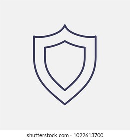 Outline shield icon illustration vector symbol