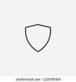 Outline shield icon illustration,vector security sign symbol