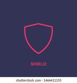 Outline shield icon.shield vector illustration. Symbol for web and mobile