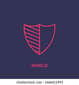 Outline shield icon.shield vector illustration. Symbol for web and mobile