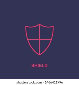 Outline shield icon.shield vector illustration. Symbol for web and mobile
