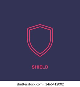 Outline shield icon.shield vector illustration. Symbol for web and mobile