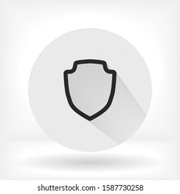 Outline shield line icon isolated on beautiful background. shield icon for website design, mobile app, logo, user interface. Editable stroke. Vector shield illustrator. EPS 10 Shield Line