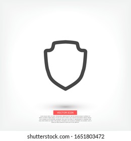 Outline shield line icon isolated on beautiful background. shield icon for website design, mobile app, logo, user interface. Editable stroke. Vector shield illustrator. EPS 10 Shield Line