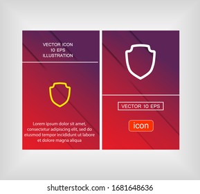 Outline shield line icon isolated on beautiful background. shield icon for website design, mobile app, logo, user interface. Editable stroke. Vector shield illustrator. EPS 10 Shield Line