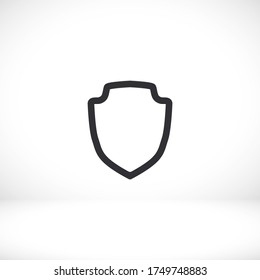 Outline shield line icon isolated on beautiful background. shield icon for website design, mobile app, logo, user interface. Editable stroke. Vector shield illustrator. EPS 10 Shield Line