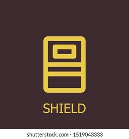 Outline shield vector icon. Shield illustration for web, mobile apps, design. Shield vector symbol.