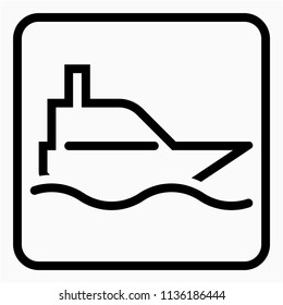 Outline Ship building pixel perfect vector icon