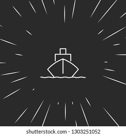 Outline ship icon illustration isolated vector sign symbol